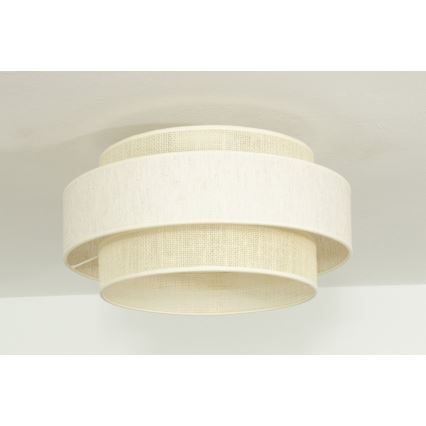 Lámpara de techo BOHO 1xE27/60W/230V Ø 40 cm crema/yute