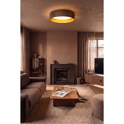 Brilagi - Plafón LED VELVET SIMPLE LED/24W/230V 3000K Ø 45 cm marrón/dorado