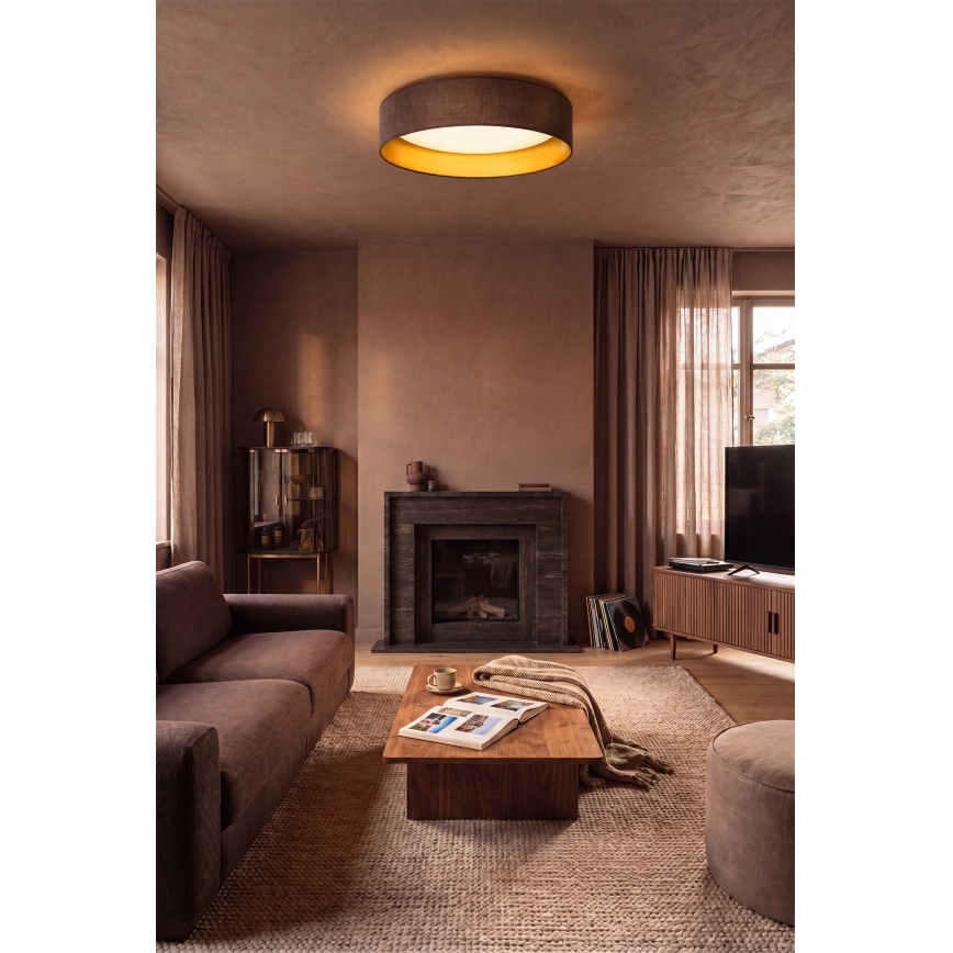 Brilagi - Plafón LED VELVET SIMPLE LED/24W/230V 3000K Ø 45 cm marrón/dorado