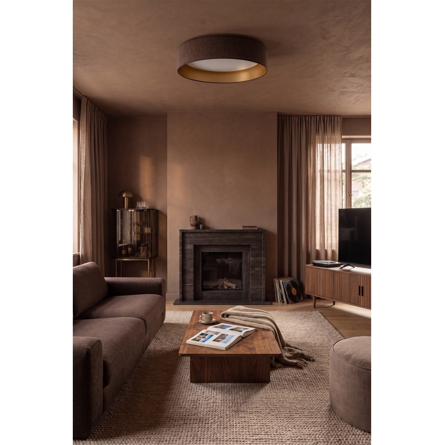 Brilagi - Plafón LED VELVET SIMPLE LED/24W/230V 3000K Ø 45 cm marrón/dorado