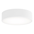 Lámpara de techo CLEO con detector de movimiento y detector crepuscular 2xE27/24W/230V, diámetro 30 cm, blanca