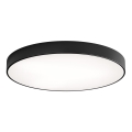 Lámpara de techo CLEO con sensor de movimiento y de crepúsculo 6xE27/24W/230V Ø 80 cm negra