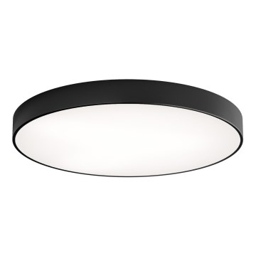 Lámpara de techo CLEO con sensor de movimiento y de crepúsculo 6xE27/24W/230V Ø 80 cm negra