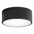Lámpara de techo CLEO con sensor de movimiento y sensor crepuscular 1xE27/40W/230V Ø 20 cm negra