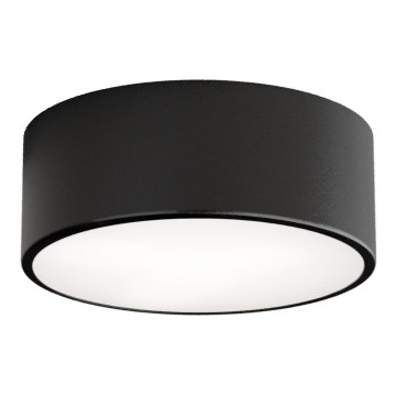 Lámpara de techo CLEO con sensor de movimiento y sensor crepuscular 1xE27/40W/230V Ø 20 cm negra
