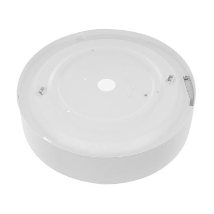 Lámpara de techo CLEO con detector de movimiento y detector crepuscular 2xE27/24W/230V, diámetro 30 cm, blanca