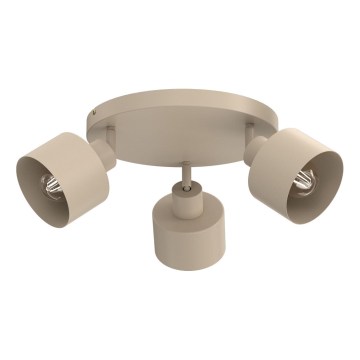 Lámpara de techo con 3 focos PARKLA 3xE27/15W/230V beige