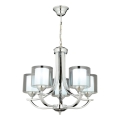 Lámpara de techo con cadena NOVARA 5xE27/40W/230V cromo brillante
