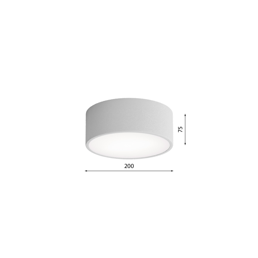 Lámpara de techo CLEO con sensor de movimiento y crepúsculo 1xE27/40W/230V Ø 20 cm, gris
