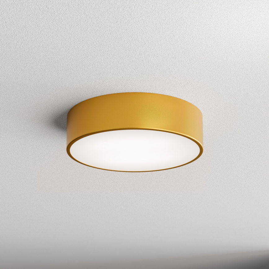Lámpara de techo CLEO con sensor de movimiento y de crepúsculo 2xE27/24W/230V Ø 30 cm color dorado