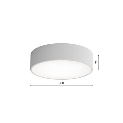 Lámpara de techo CLEO con sensor de movimiento y de crepúsculo 2xE27/24W/230V Ø 30 cm gris