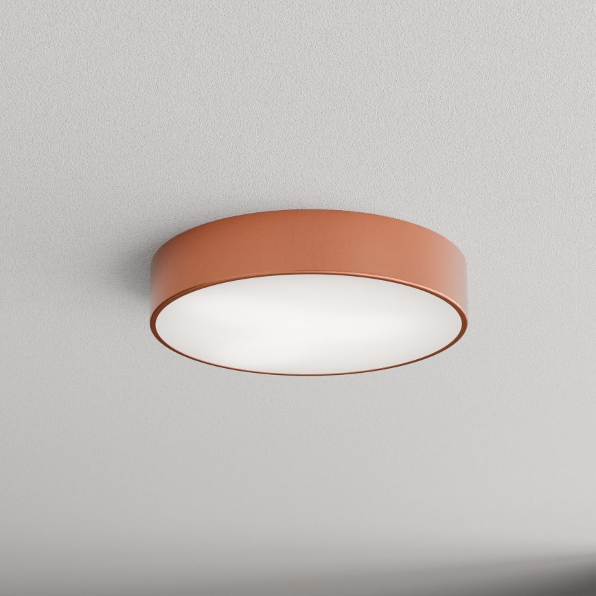 Lámpara de techo CLEO con sensor de movimiento y sensor crepuscular 3xE27/24W/230V, diámetro 40 cm, acabado en cobre