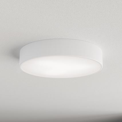 Lámpara de techo CLEO con sensor de movimiento y sensor crepuscular 3xE27/24W/230V Ø 40 cm blanca