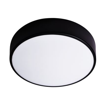 Lámpara de techo CLEO con sensor de movimiento y crepuscular, 3xE27/24W/230V, diámetro 40 cm, negra