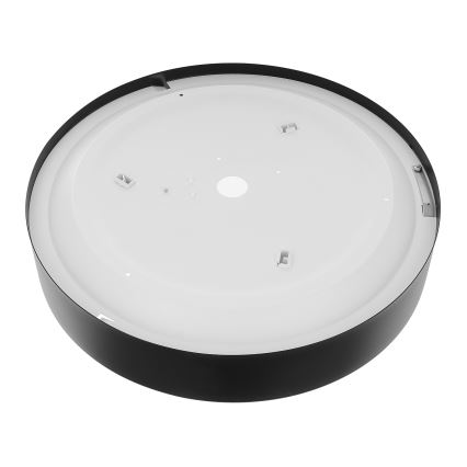 Lámpara de techo CLEO con sensor de movimiento y crepuscular, 3xE27/24W/230V, diámetro 40 cm, negra