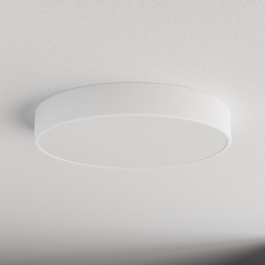 Lámpara de techo con sensor de movimiento y de crepúsculo CLEO 4xE27/24W/230V Ø 50 cm blanca