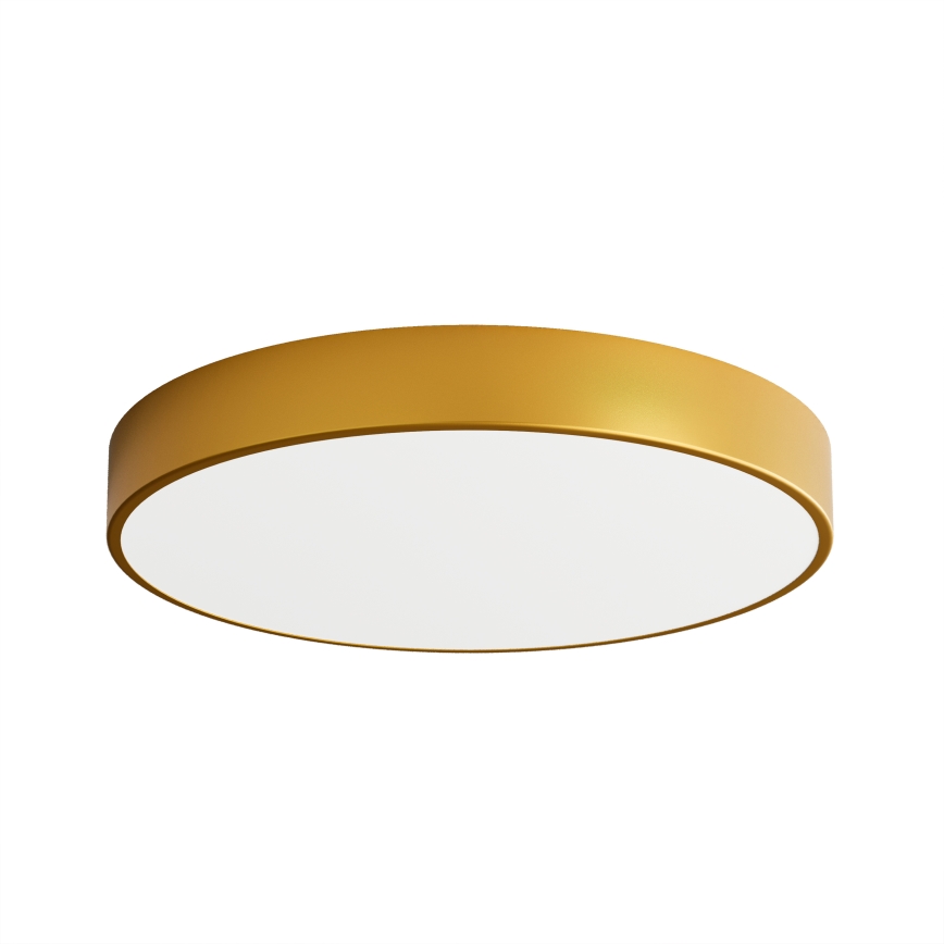 Lámpara de techo CLEO con sensor de movimiento y sensor crepuscular 5xE27/24W/230V, diámetro 60 cm, dorada