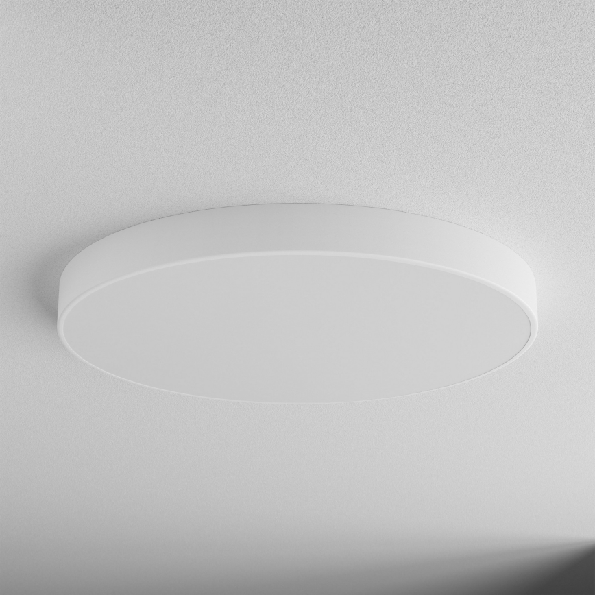 Lámpara de techo CLEO con sensor de movimiento y sensor crepuscular 6xE27/24W/230V diámetro 80 cm blanca