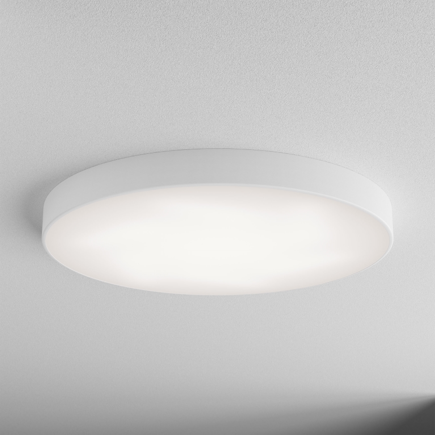 Lámpara de techo CLEO con sensor de movimiento y sensor crepuscular 6xE27/24W/230V diámetro 80 cm blanca