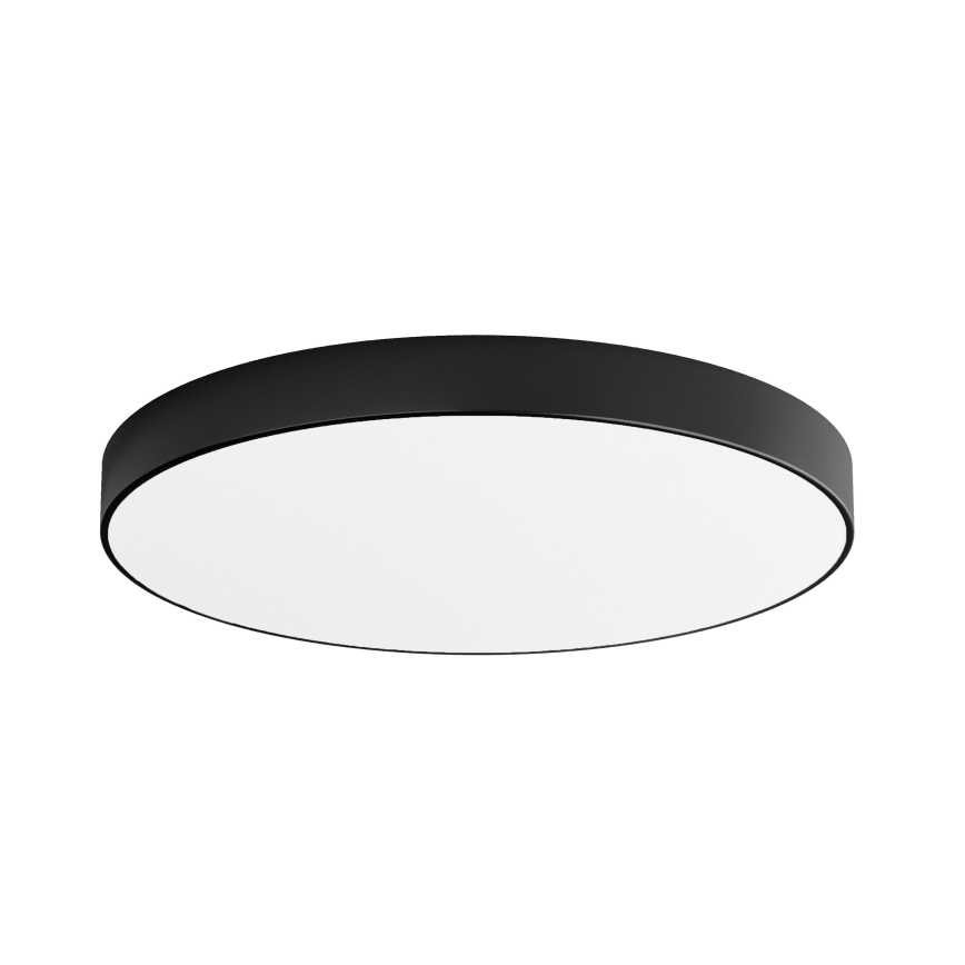 Lámpara de techo CLEO con sensor de movimiento y de crepúsculo 6xE27/24W/230V Ø 80 cm negra