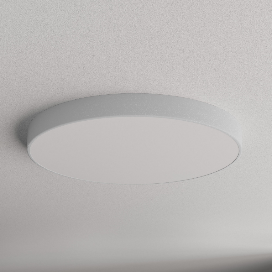 Lámpara de techo CLEO con sensor de movimiento y crepuscular, 6xE27/24W/230V, Ø 80 cm, gris