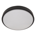 Lámpara de techo con sensor WILTON, 2xE27/60W/230V, Ø 33 cm, negra