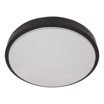 Lámpara de techo con sensor WILTON, 2xE27/60W/230V, Ø 33 cm, negra