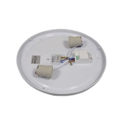 Lámpara de techo con sensor WILTON, 2xE27/60W/230V, Ø 33 cm, negra