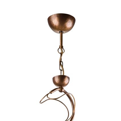 Lámpara de techo con varilla COBRA 3xE27/60W/230V bronce/pátina