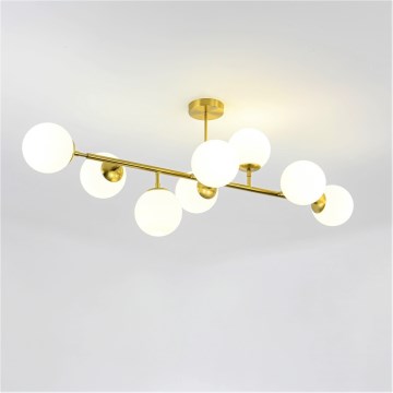 Lámpara de techo con varilla DORADO 8xE14/40W/230V, dorada