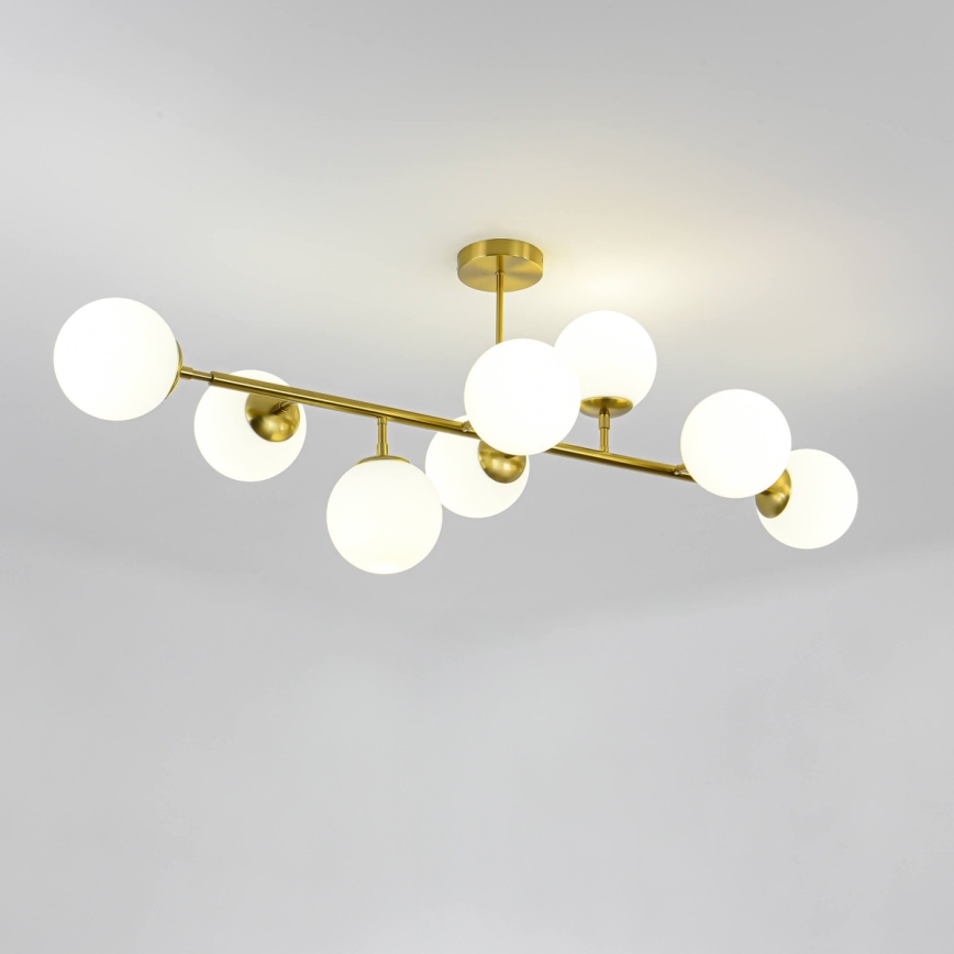 Lámpara de techo con varilla DORADO 8xE14/40W/230V, dorada