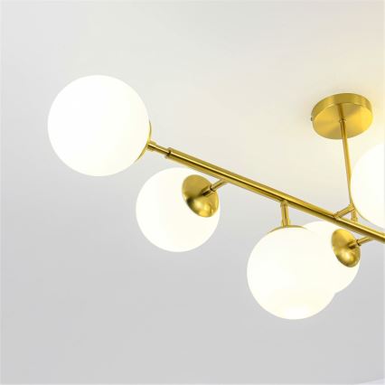 Lámpara de techo con varilla DORADO 8xE14/40W/230V, dorada