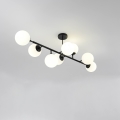 Lámpara de techo con varilla DORADO 8xE14/40W/230V negra