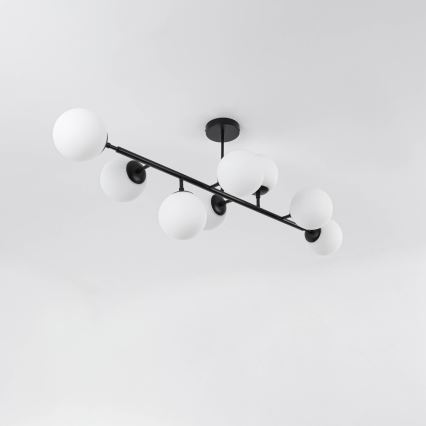Lámpara de techo con varilla DORADO 8xE14/40W/230V negra