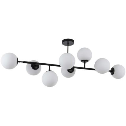 Lámpara de techo con varilla DORADO 8xE14/40W/230V negra