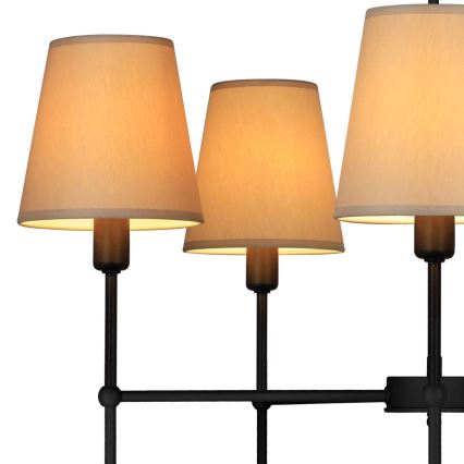 Lámpara de techo con varilla MADELA 5xE14/40W/230V beige/negra