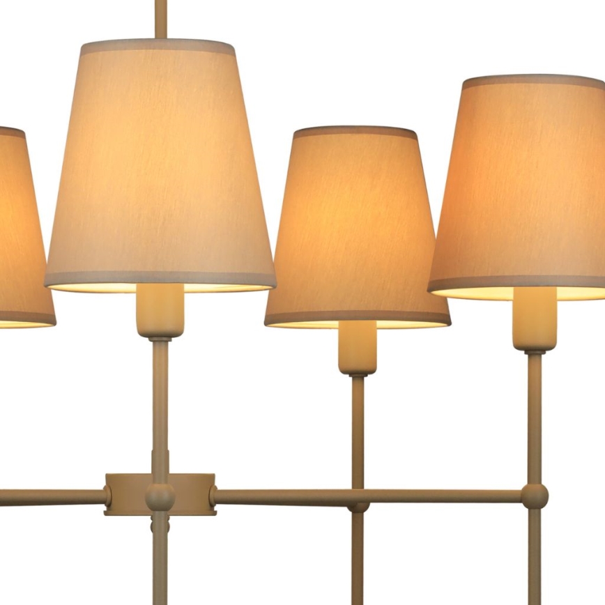 Lámpara de techo con varilla MADELA 5xE14/40W/230V blanca/beige