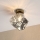 Lámpara de techo CRISTAL 1xE14/15W/230V latón/negro ahumado