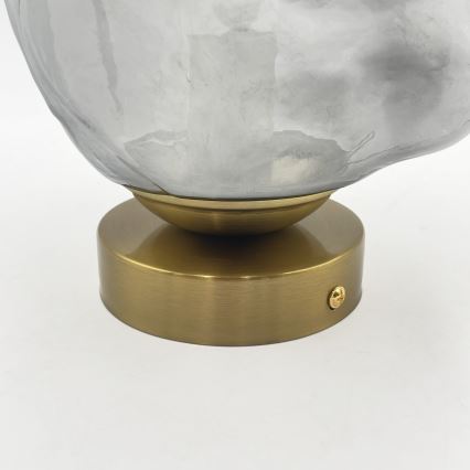 Lámpara de techo CRISTAL 1xE14/15W/230V latón/negro ahumado