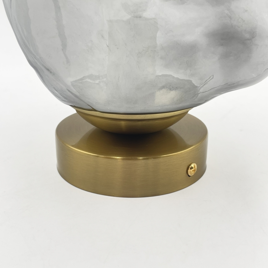 Lámpara de techo CRISTAL 1xE14/15W/230V latón/negro ahumado