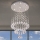 Lámpara de techo de cristal LED NAURU LED/24W/230V diámetro 40 cm cromo brillante + mando a distancia