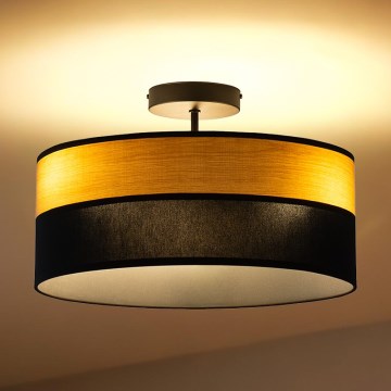 Lámpara de techo de montaje en superficie ALBA 3xE27/15W/230V Ø 40 cm negro/marrón
