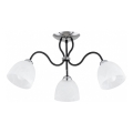 Lámpara de techo de montaje en superficie ARIEL 3xE27/15W/230V cromo brillante/negro
