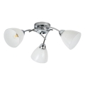 Lámpara de techo de montaje en superficie CLARA 3xE27/15W/230V cromado brillante