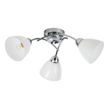 Lámpara de techo de montaje en superficie CLARA 3xE27/15W/230V cromado brillante