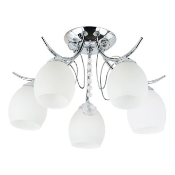 Lámpara de techo de montaje en superficie ELLA 5xE27/15W/230V cromo brillante