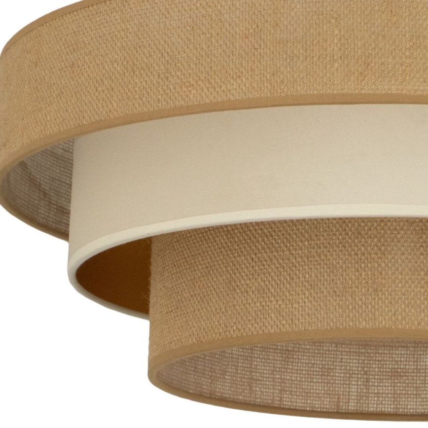 Lámpara de techo de montaje en superficie WENTA 1xE27/60W/230V, diámetro 50 cm, yute/beige