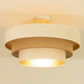 Lámpara de techo de montaje en superficie WENTA 1xE27/60W/230V Ø 50 cm beige/yute