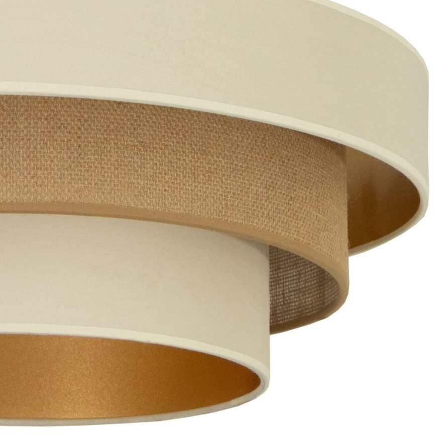 Lámpara de techo de montaje en superficie WENTA 1xE27/60W/230V Ø 50 cm beige/yute