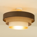 Lámpara de techo de montaje en superficie WENTA 1xE27/60W/230V Ø 50 cm marrón/yute/beige